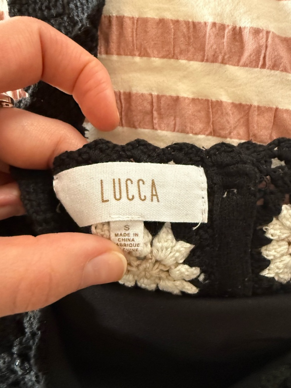 Lucca crochet black and white top - Picture 5 of 5